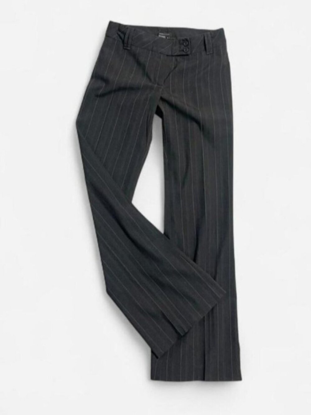 business casual black pinstripe wide leg pants Size 4 BCBGMAXAZRIA